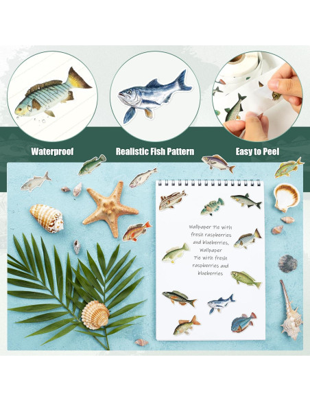 Calcomanías de Pesca Realistas CNhoqc - 1000 Piezas Impermeables Calcomanías de Pesca Realistas CNhoqc - 1000 Piezas Impermeables