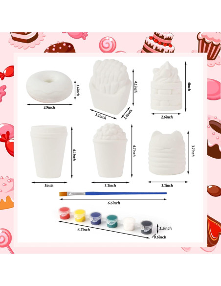 Kit de Squishies Pintables LovesTown - 6 Piezas de Comida Kit de Squishies Pintables LovesTown - 6 Piezas de Comida