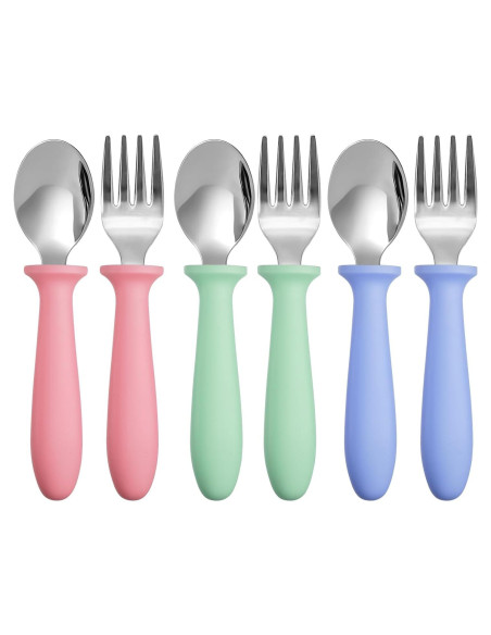 Set de Cubiertos para Niños Pimoys 6 Piezas Acero Inoxidable Set de Cubiertos para Niños Pimoys 6 Piezas Acero Inoxidable