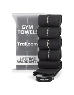 Toallas de Microfibra Trailoom - Set de 5 Negras 80x40cm