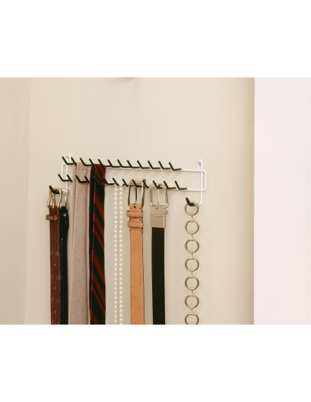 Rack para Corbatas y Cinturones ClosetMaid 8051 Blanco 27 Ganchos Rack para Corbatas y Cinturones ClosetMaid 8051 Blanco 27 Ganchos