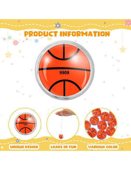 50 Yoyos de Baloncesto Liliful para Niños - Regalos de Cumpleaños 50 Yoyos de Baloncesto Liliful para Niños - Regalos de Cumpleaños