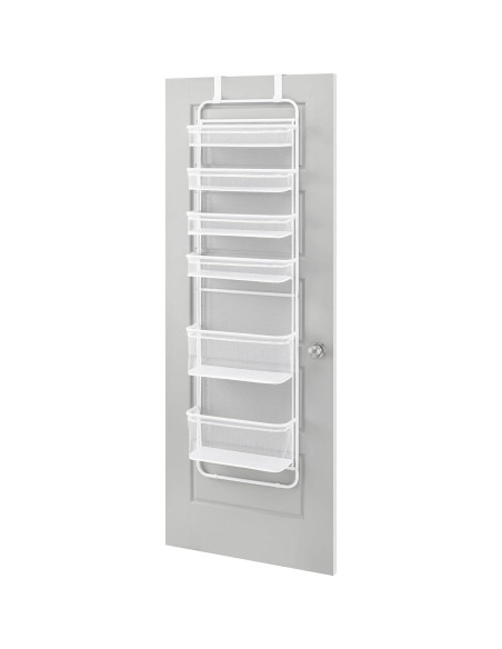 Organizador sobre la puerta Whitmor - 6 estantes - Metal y malla - Blanco Organizador sobre la puerta Whitmor - 6 estantes - Metal y malla - Blanco
