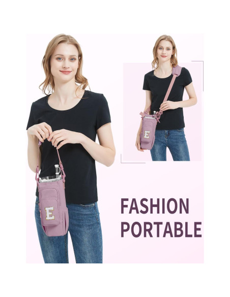 Bolsa Portabotellas de Agua Sportsnew Rosa 40 oz con Iniciales Bolsa Portabotellas de Agua Sportsnew Rosa 40 oz con Iniciales