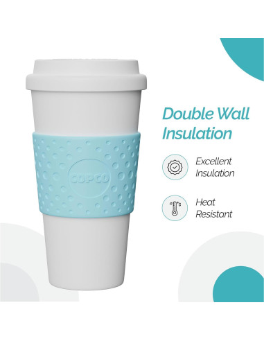Taza de Viaje Copco Acadia 473 ml Aislada Antiderrames Azul