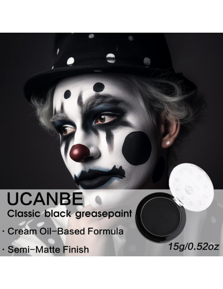Crema Negra UCANBE para Maquillaje Facial y Corporal 50g Crema Negra UCANBE para Maquillaje Facial y Corporal 50g