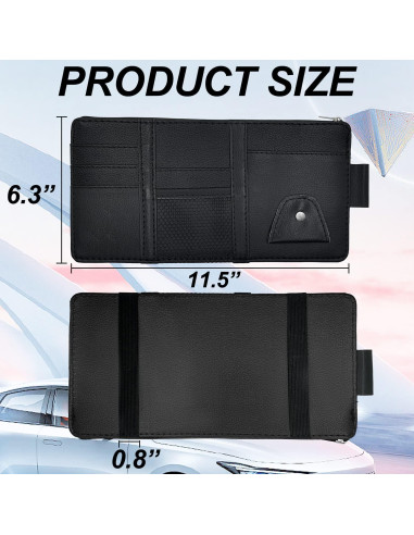 Organizador de Visera de Sol Keedolla - 2 Pcs Negro