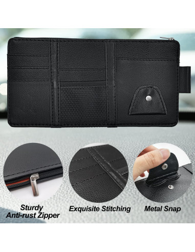 Organizador de Visera de Sol Keedolla - 2 Pcs Negro