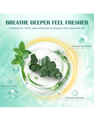 Vaporizadores de Ducha Eucalipto Menta Maybeluck - 7 Unidades