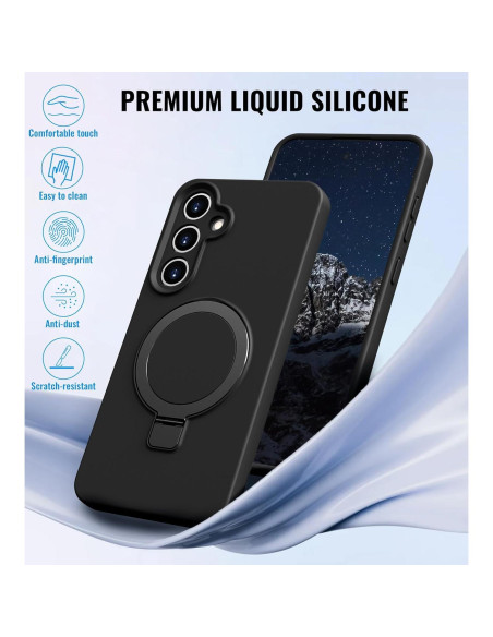 Funda de Silicona Líquida Vanxiliiy para Samsung Galaxy S24 Negra Funda de Silicona Líquida Vanxiliiy para Samsung Galaxy S24 Negra