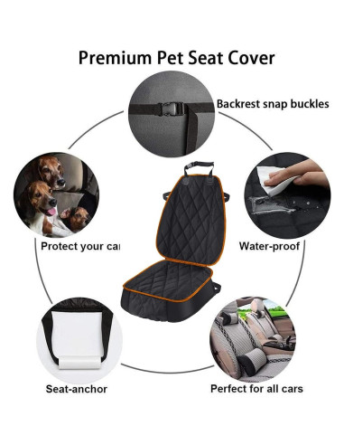 Cubierta de Asiento de Coche AsFrost Impermeable Naranja 50x45cm