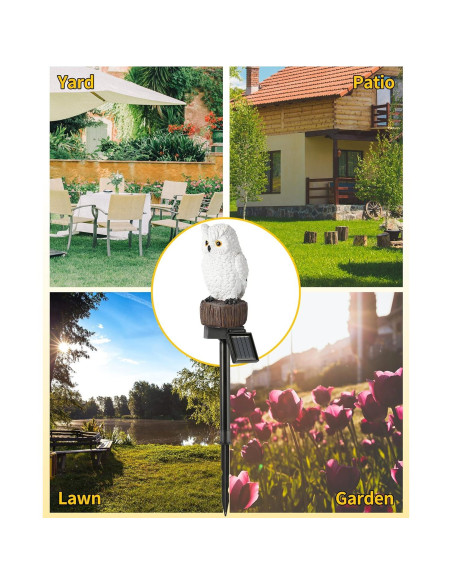 Estaca Solar Decorativa iStatue Búho para Jardín 40cm Estaca Solar Decorativa iStatue Búho para Jardín 40cm