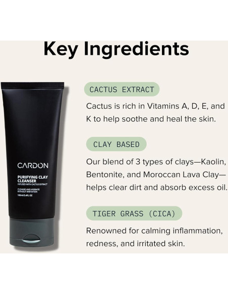 Limpiador Facial de Arcilla Cardon para Hombres 100 ml Limpiador Facial de Arcilla Cardon para Hombres 100 ml
