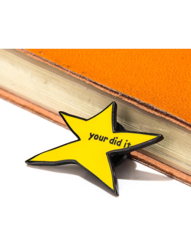 Pin de Esmalte Amarillo 'Tú lo hiciste' - Insignia de Estrella
