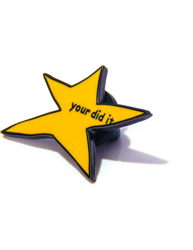 Pin de Esmalte Amarillo 'Tú lo hiciste' - Insignia de Estrella