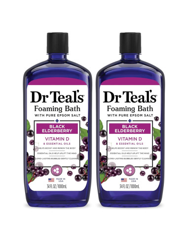 Baño Espumoso Dr Teal con Sal de Epsom 1008 ml x2 - Saúco