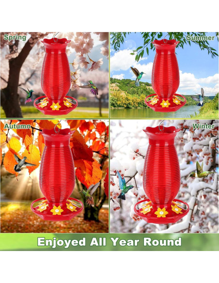 Alimentador de Colibríes de Vidrio FEED GARDEN 26 oz Rojo Alimentador de Colibríes de Vidrio FEED GARDEN 26 oz Rojo