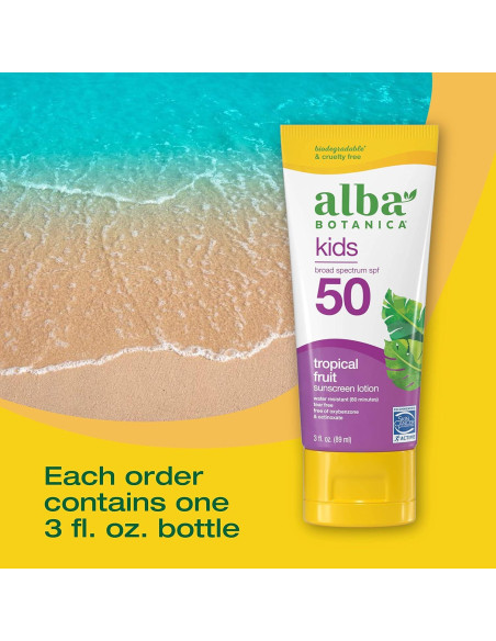 Protector Solar Alba Botanica Niños SPF 50 89 ml Frutas Tropicales Protector Solar Alba Botanica Niños SPF 50 89 ml Frutas Tropicales