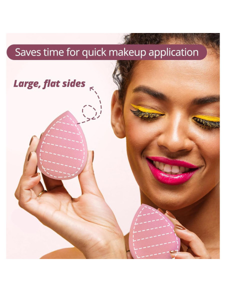 Set de Esponjas de Maquillaje BEAKEY Rosa Libre de Látex Set de Esponjas de Maquillaje BEAKEY Rosa Libre de Látex
