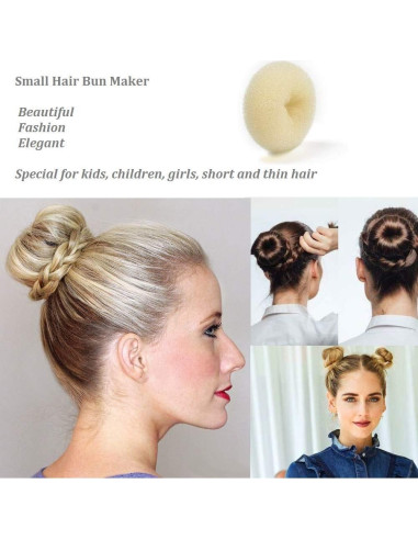 Juego de Hacedores de Moños de Cabello Beige SQULIGT 12 Piezas 6 cm