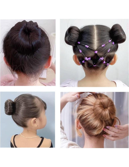 Juego de Hacedores de Moños de Cabello Beige SQULIGT 12 Piezas 6 cm Juego de Hacedores de Moños de Cabello Beige SQULIGT 12 Piezas 6 cm
