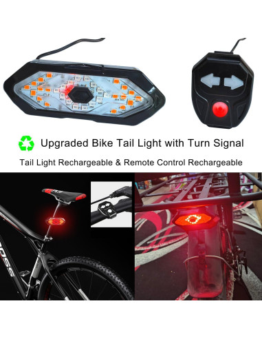 Luz Trasera de Bicicleta JHMUERN con Control Remoto y Bocina