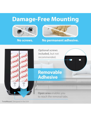 Soportes de Control Remoto TotalMount - Adhesivo Removible, 2 Piezas