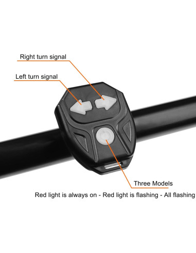 Luz Trasera de Bicicleta JHMUERN con Control Remoto y Bocina