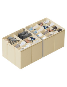 Organizador de Zapatos SUOCO 2 Piezas con Tapa Transparente