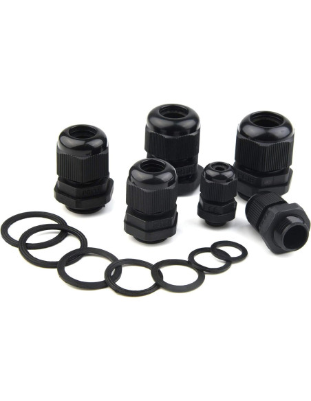 Kit de Conectores de Cable Impermeables TUPARKA 50 Piezas 3-16mm Kit de Conectores de Cable Impermeables TUPARKA 50 Piezas 3-16mm