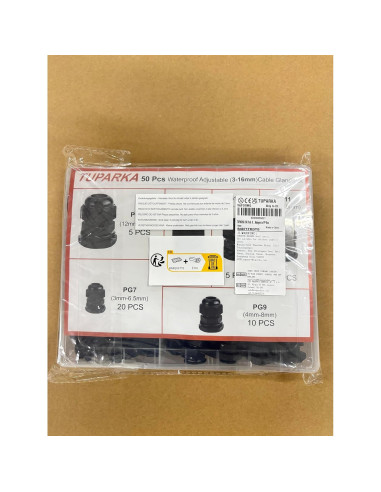 Kit de Conectores de Cable Impermeables TUPARKA 50 Piezas 3-16mm