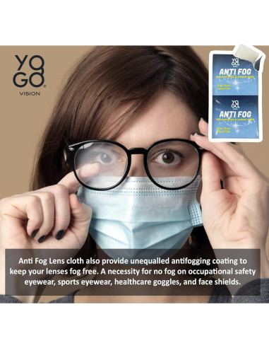 Toallitas Antivaho Yogo Vision - 200 Paquetes para Gafas