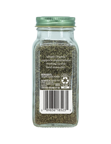 Pimienta Negra Orgánica Simple 65 g Molienda Media Pimienta Negra Orgánica Simple 65 g Molienda Media