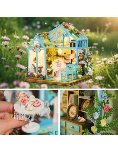 Casa de Muñecas Miniatura DIY Juivin K-1082 con Luz LED