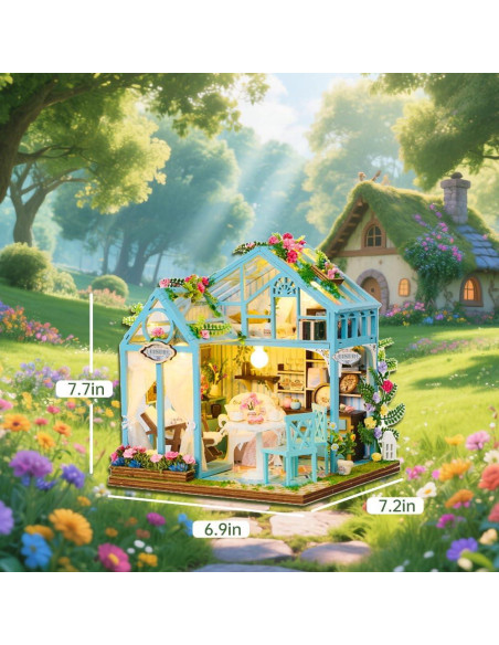Casa de Muñecas Miniatura DIY Juivin K-1082 con Luz LED Casa de Muñecas Miniatura DIY Juivin K-1082 con Luz LED