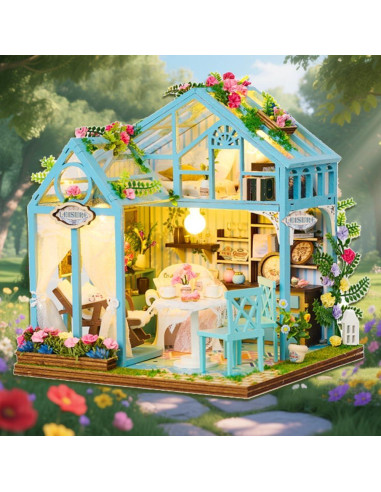 Casa de Muñecas Miniatura DIY Juivin K-1082 con Luz LED