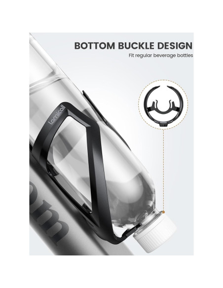 Soporte para Botella de Agua Lamicall para Bicicleta Negro - Ligero y Resistente Soporte para Botella de Agua Lamicall para Bicicleta Negro - Ligero y Resistente