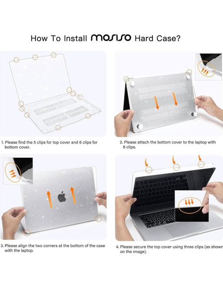 Funda Protectora MOSISO para MacBook Air 15" 2023-2025, Negro Funda Protectora MOSISO para MacBook Air 15" 2023-2025, Negro