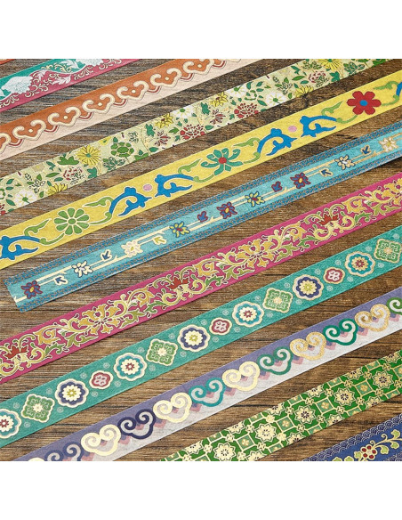 Conjunto de Cinta Washi Vintage Baijixin 10 Rollos Floral 15mm Conjunto de Cinta Washi Vintage Baijixin 10 Rollos Floral 15mm