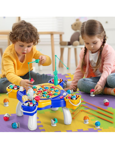 Juego de Pesca Magnético WATUDOU para Niños 3-10 Años 70 Piezas