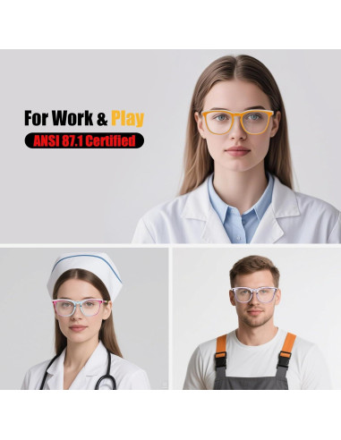 Gafas de Seguridad Antivaho KeeiZoes - Paquete de 4, UV400