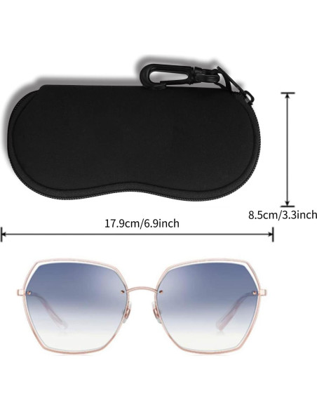 Funda de Gafas Hion Neopreno Ultra Ligera con Cierre y Clip Funda de Gafas Hion Neopreno Ultra Ligera con Cierre y Clip