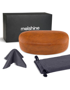 Funda Dura para Gafas de Sol Molshine Grande con Paño 2