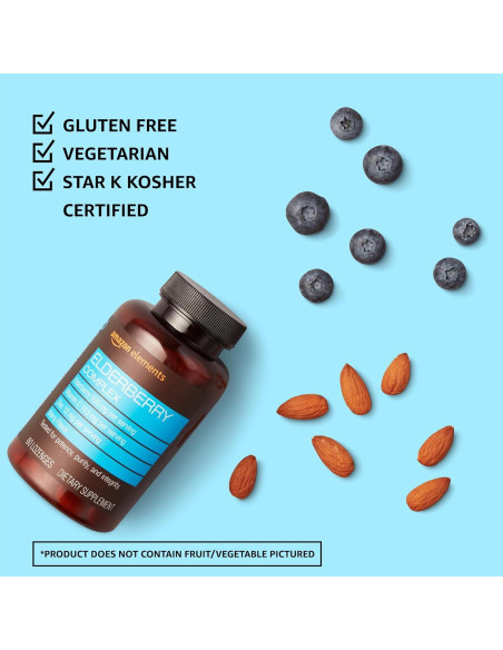 Pastillas de Saúco Amazon Elements 60 Unidades Sabor a Baya Pastillas de Saúco Amazon Elements 60 Unidades Sabor a Baya