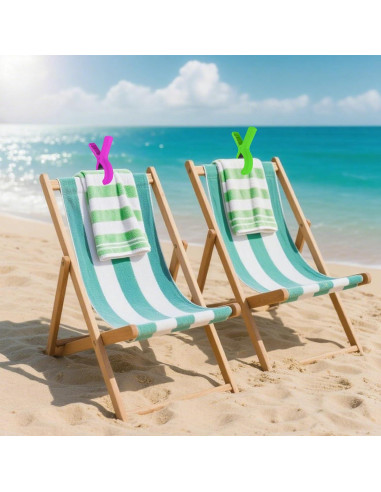 Pinzas para Toallas de Playa QOPAHI - Juego de 6 Clips Antideslizantes