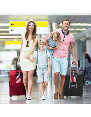 Paquete de 4 Etiquetas de Equipaje Sodsay - Cuero, 12.5x7 cm