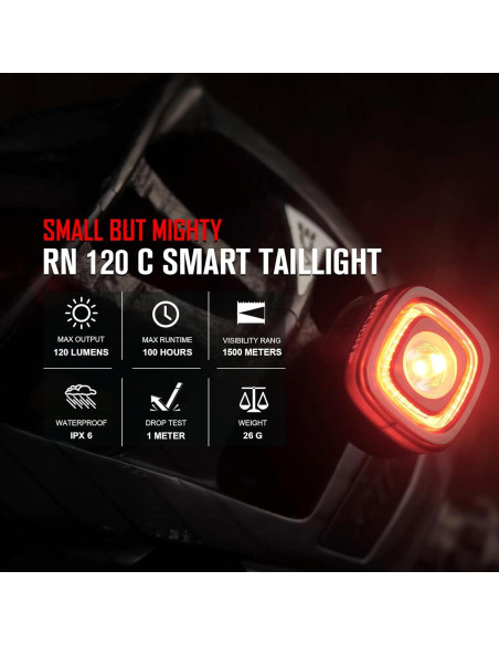 Luz Trasera para Bicicleta OLIGHT RN 120 C 120 Lúmenes IPX6 Luz Trasera para Bicicleta OLIGHT RN 120 C 120 Lúmenes IPX6