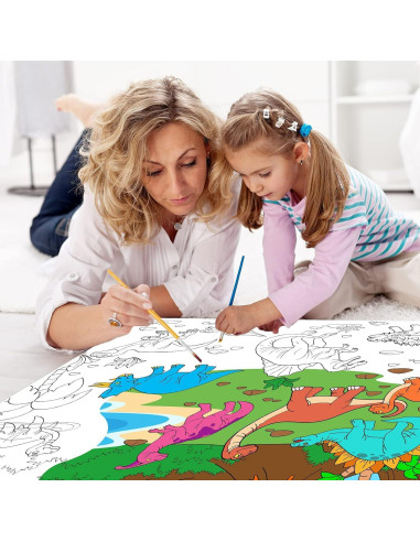 Póster Gigante para Colorear Dinosaurios Tevxj 110x80 cm