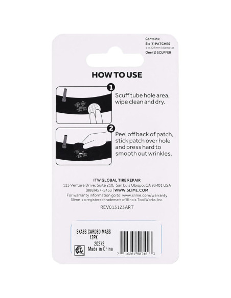 Kit de Parche Pre-Adhesivo Slime 20040 para Bicicleta - 6 Parches Kit de Parche Pre-Adhesivo Slime 20040 para Bicicleta - 6 Parches