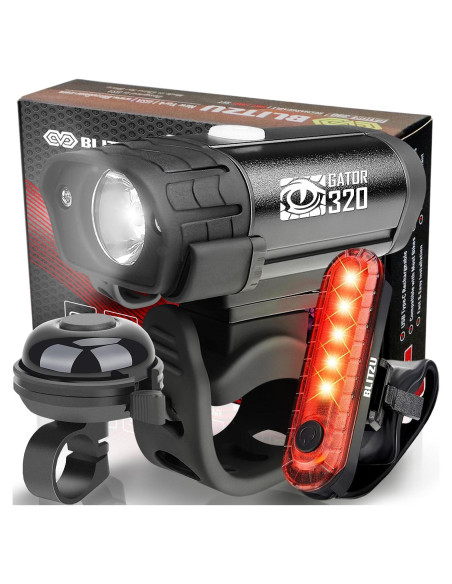 Juego de Luces para Bicicleta BLITZU Gator 320 LED USB-C Juego de Luces para Bicicleta BLITZU Gator 320 LED USB-C